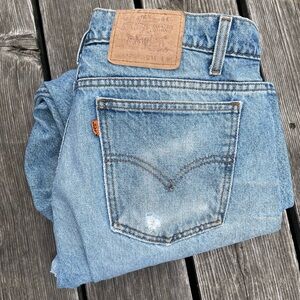 Levi’s orange tab 505 blue acid wash denim jeans from 1996